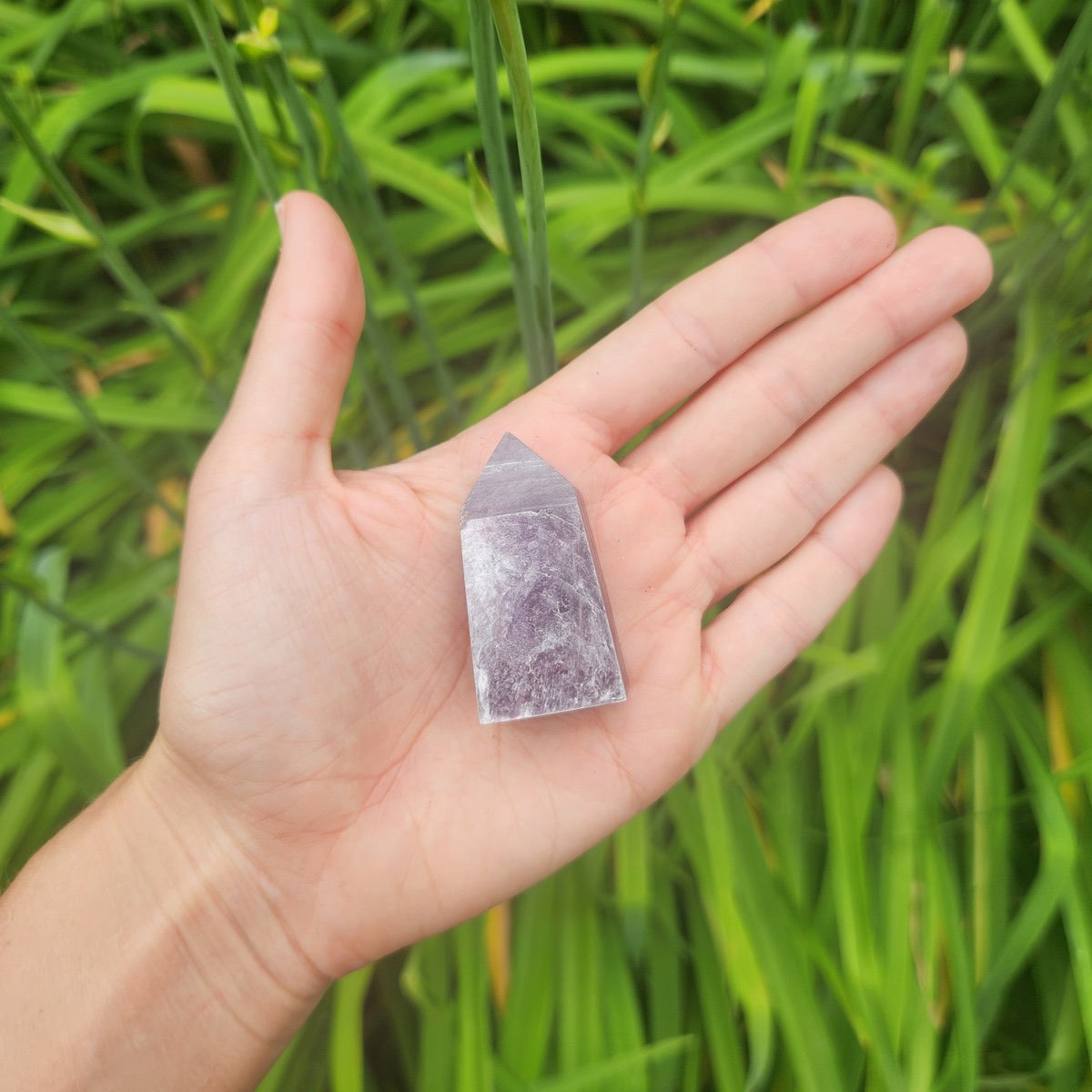 Lepidolite Crystal Standing Tower