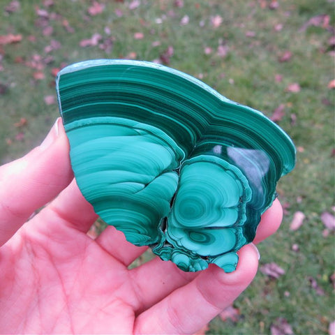 Malachite Crystal Slice