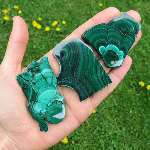 Malachite Crystal Slice