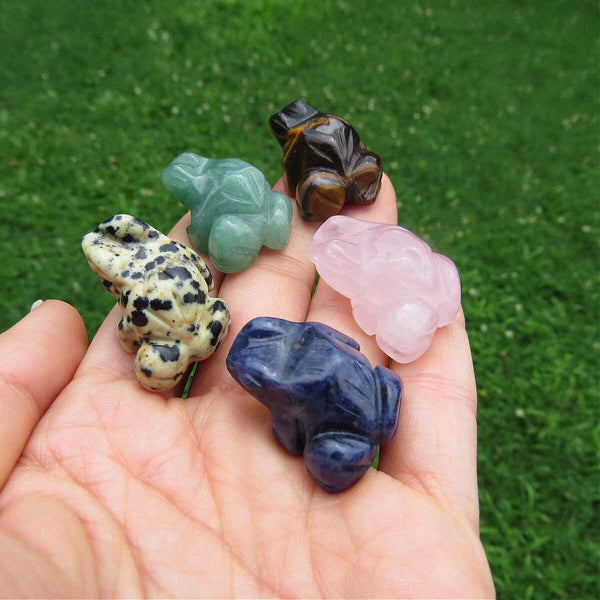 Mini Crystal Frog Animal Carving