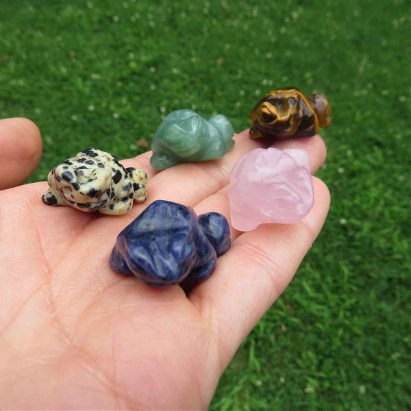 Mini Crystal Frog Stone Figurine