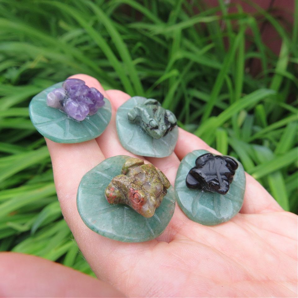 Mini Crystal Frog Animal Figurines