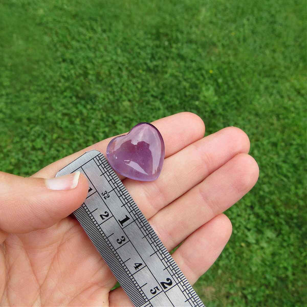 Mini Crystal Heart Stone Carving .75"