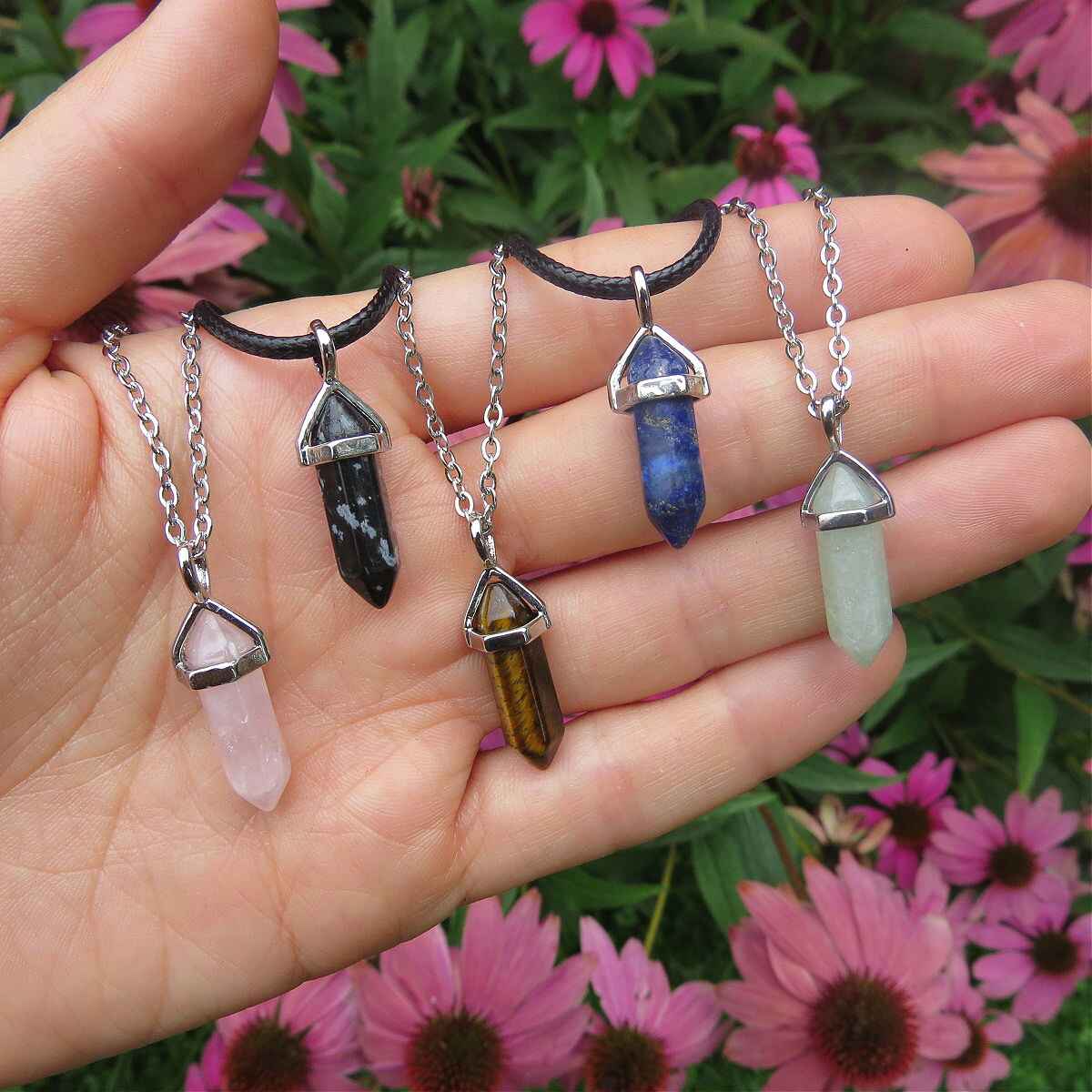 Mini Crystal Point Necklaces