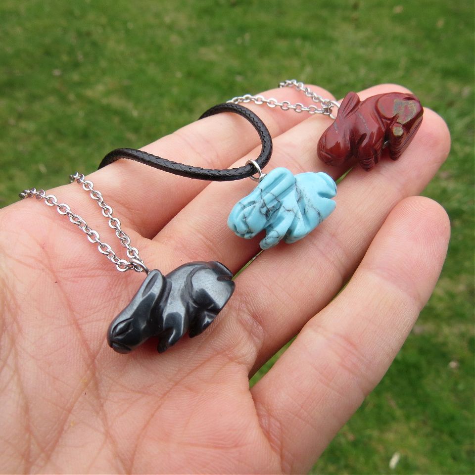 Dream Rabbit Crystal Mini Crystal Rabbit Necklace – Crystalline Dream