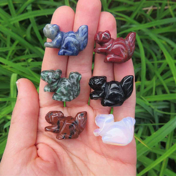 Mini Crystal Squirrel Stone Animal Carving