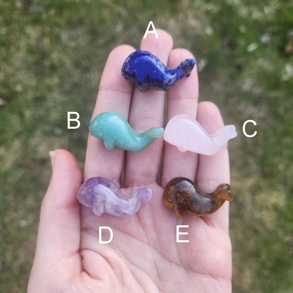 Mini Crystal Whale Figurine 1" | Animal Stone Carving