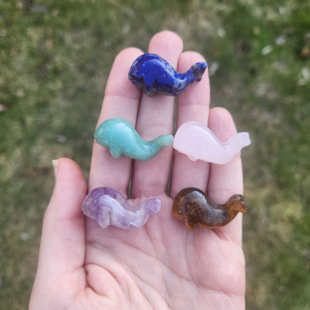 Mini Crystal Whale Carvings