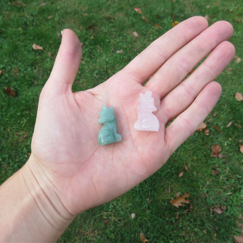 Mini Crystal Wolf Animal Figurines