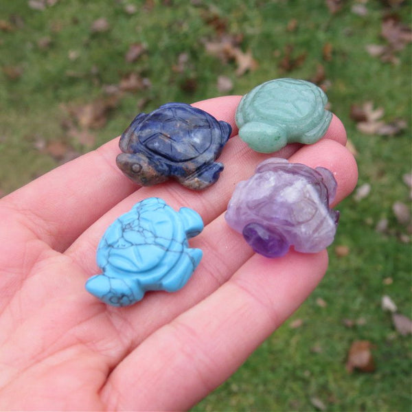 Mini Crystal Sea Turtle Carving