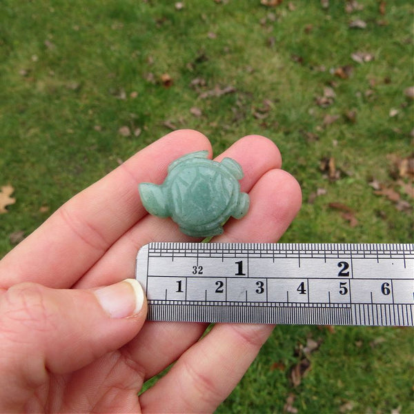 Mini Crystal Sea Turtle Stone Carving 1"