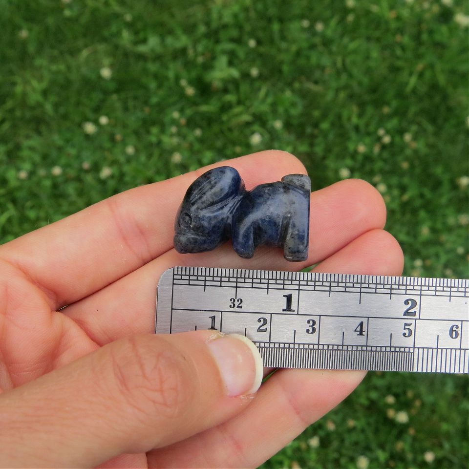 Mini Crystal Rabbit Figurine 1" | Animal Stone Bunny Carving