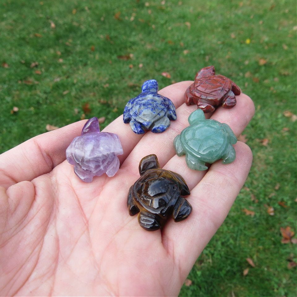 Sea Turtle Crystal Animal Figurine