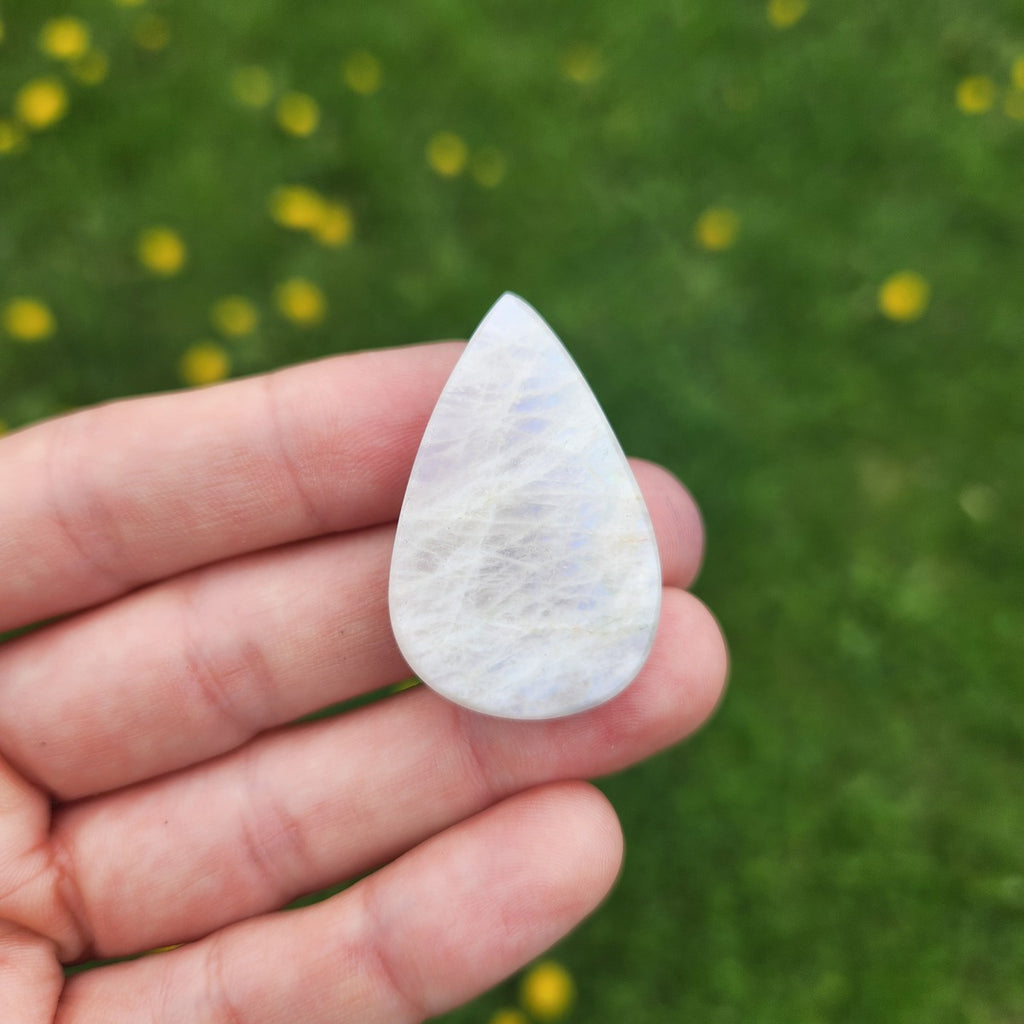 White Moonstone Crystal Cabochon