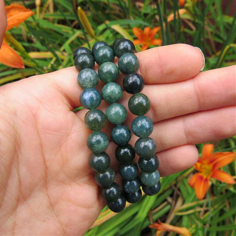 Moss Agate Crystal Bracelet