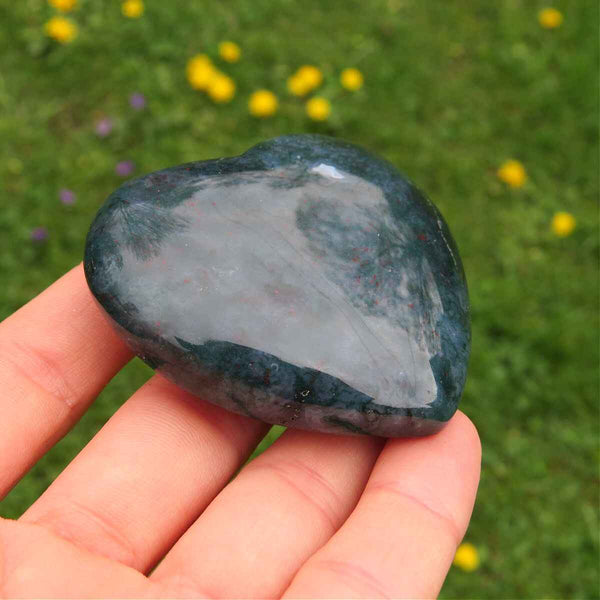 Moss Agate Heart 