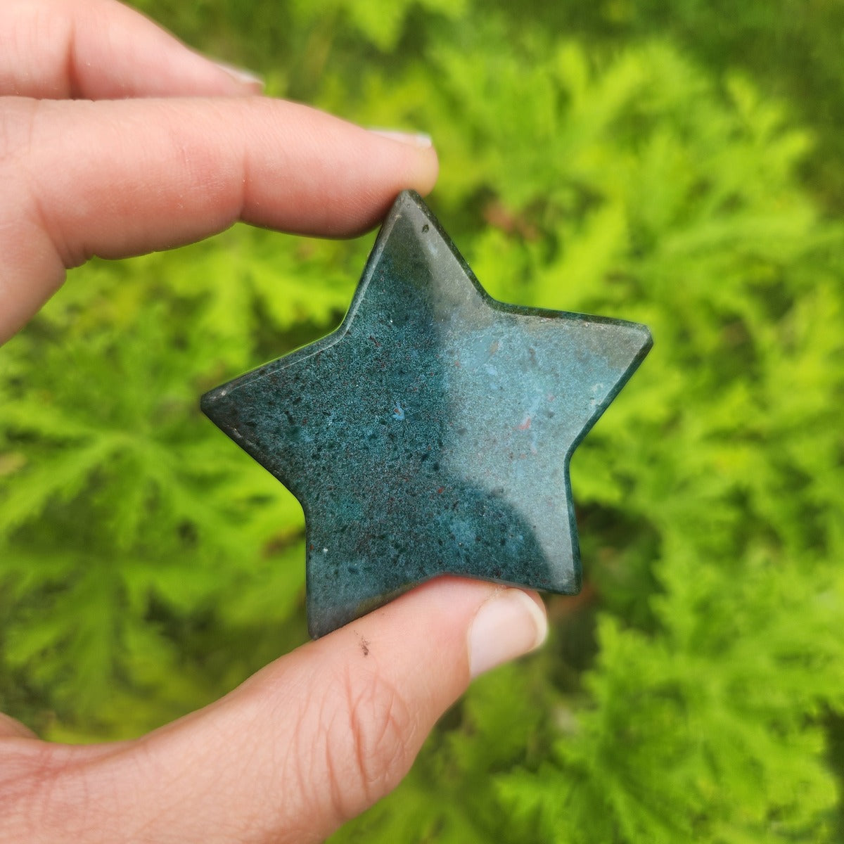 Moss Agate Crystal Star