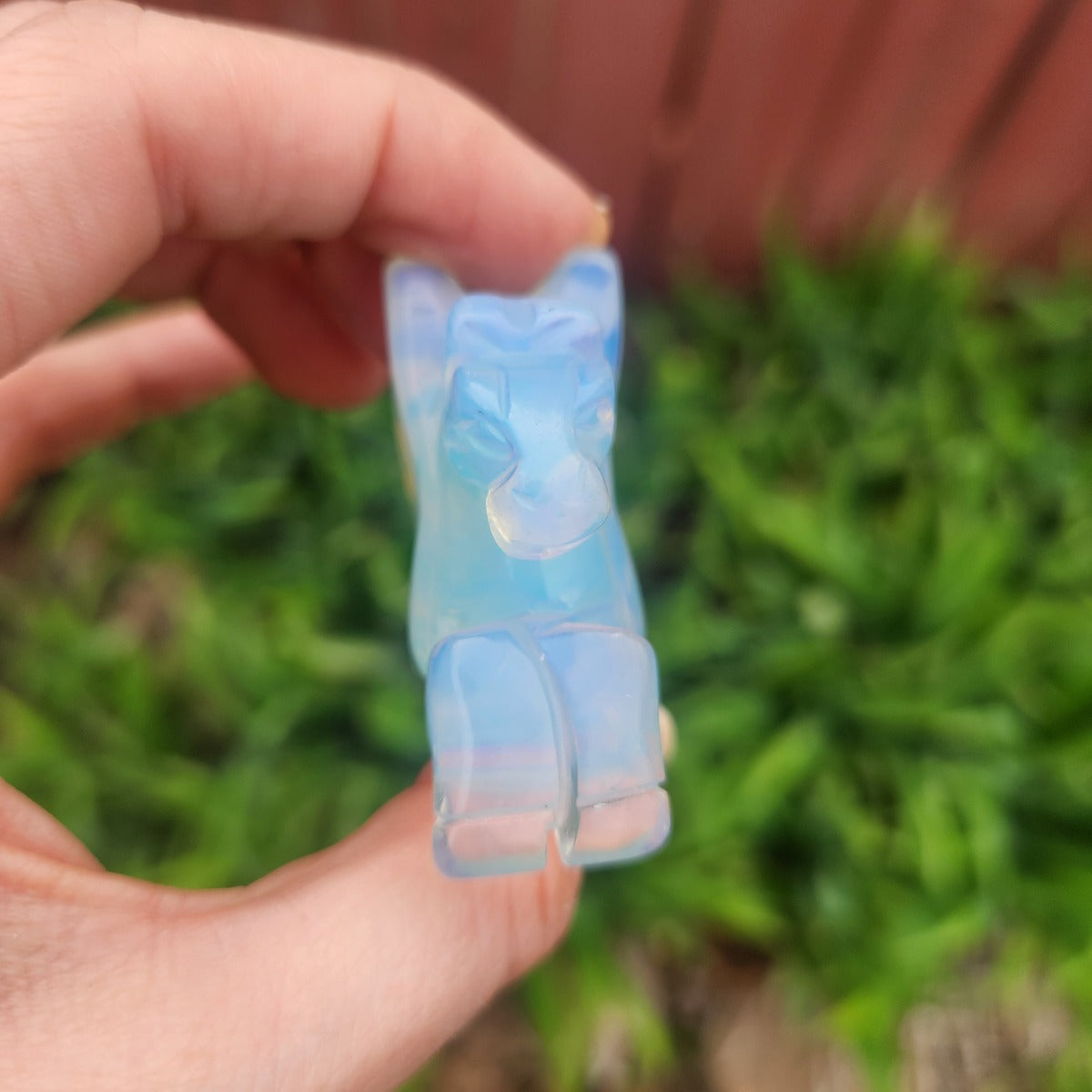 Opalite Crystal Pegasus Figurine 2" Mythical Winged Horse Animal Carving