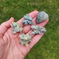 Raw Prehnite Crystal Clusters - Small