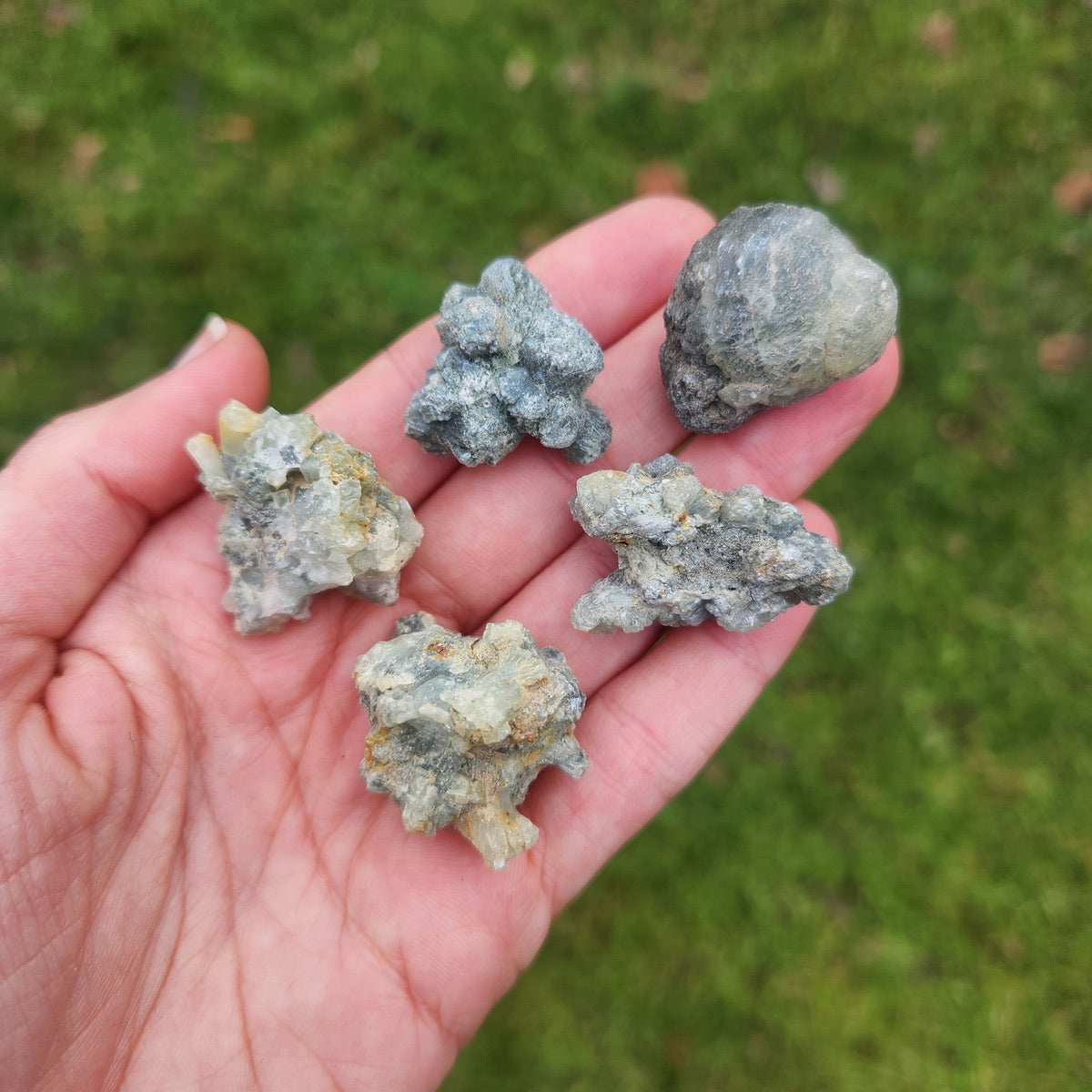Raw Prehnite Crystal Clusters - Small