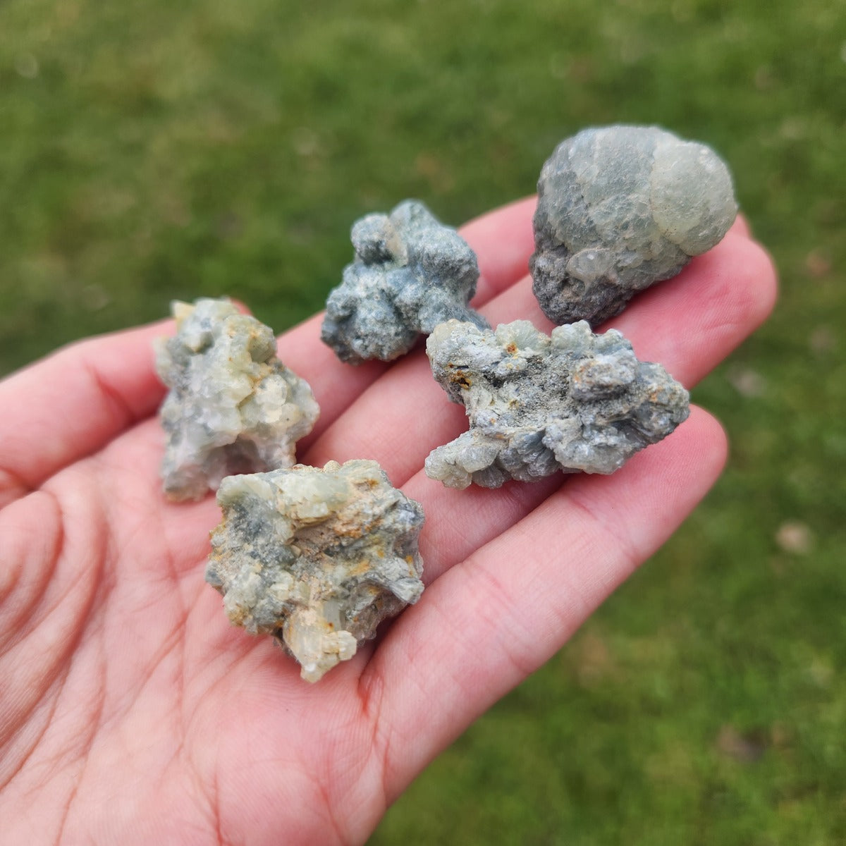 Raw Prehnite Crystal Clusters