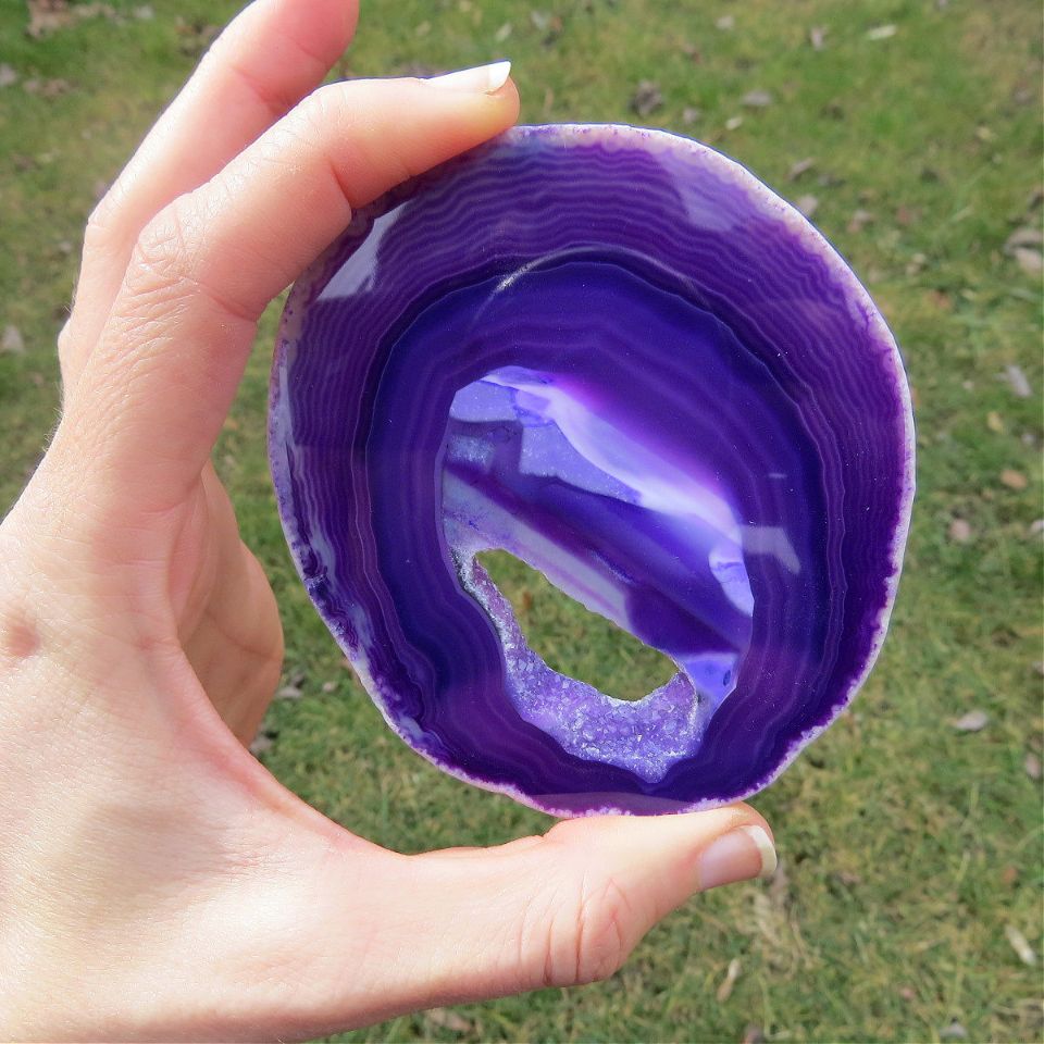Purple Agate Stone Slice