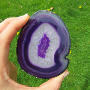 Purple Agate Crystal Slice