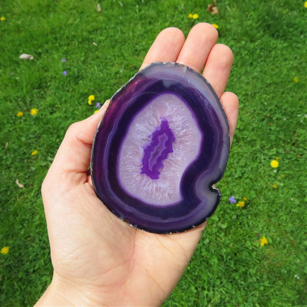 Purple Agate Stone Slice