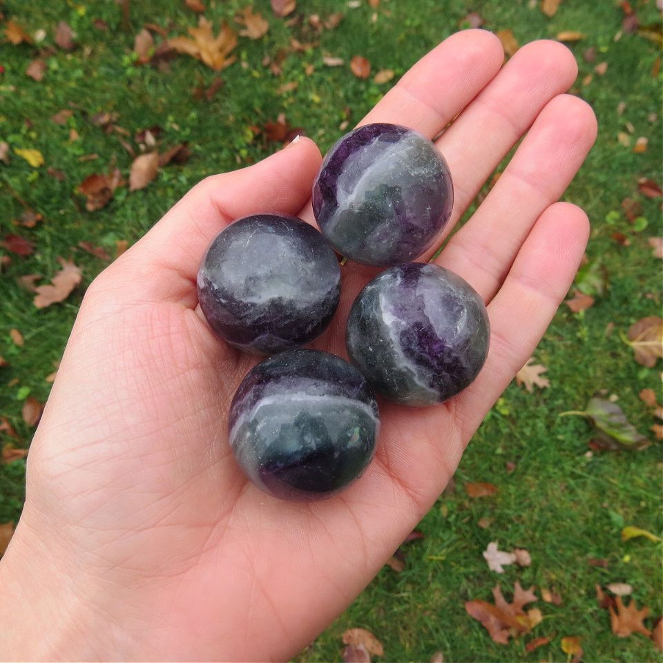 Rainbow Fluorite Crystal Balls