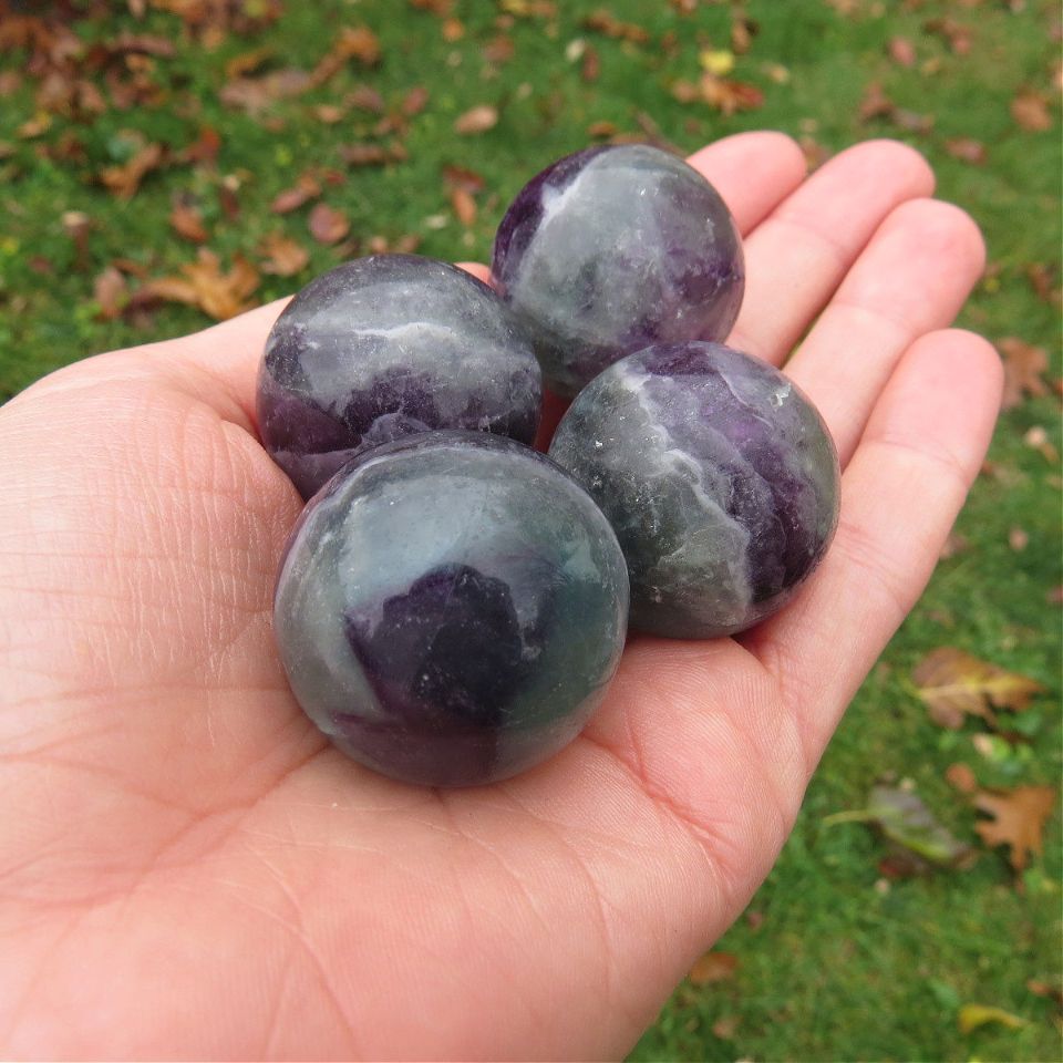 Rainbow Fluorite Spheres