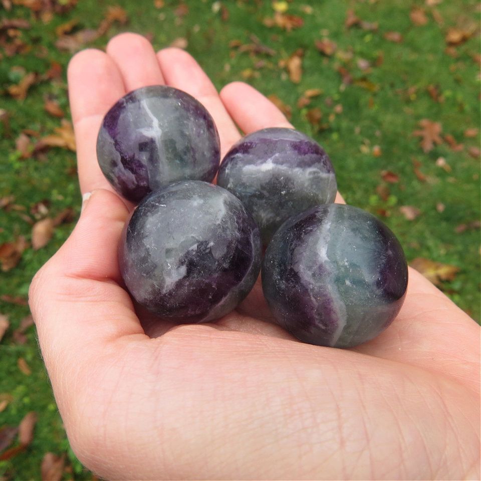 Rainbow Fluorite Crystals Balls