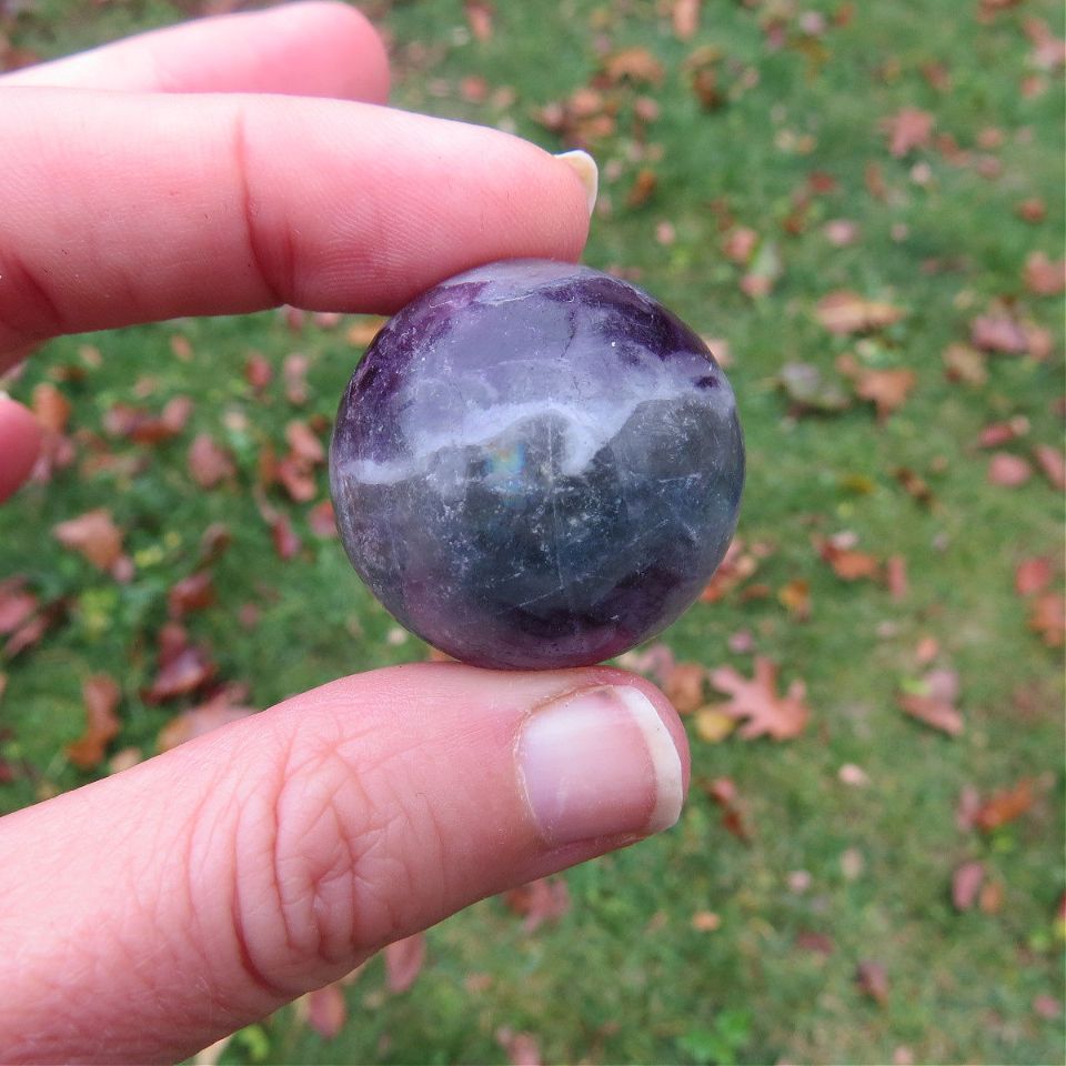 Rainbow Fluorite Crystal Sphere