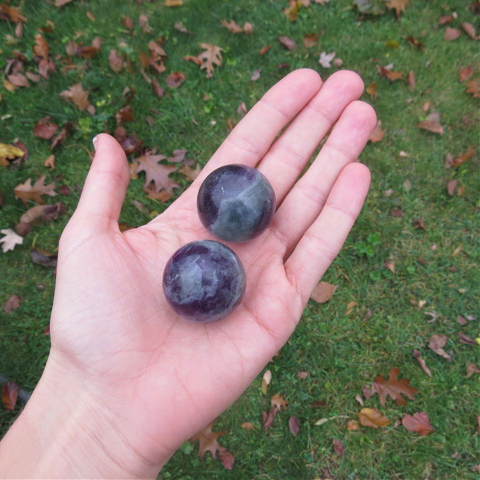 Rainbow Fluorite Spheres