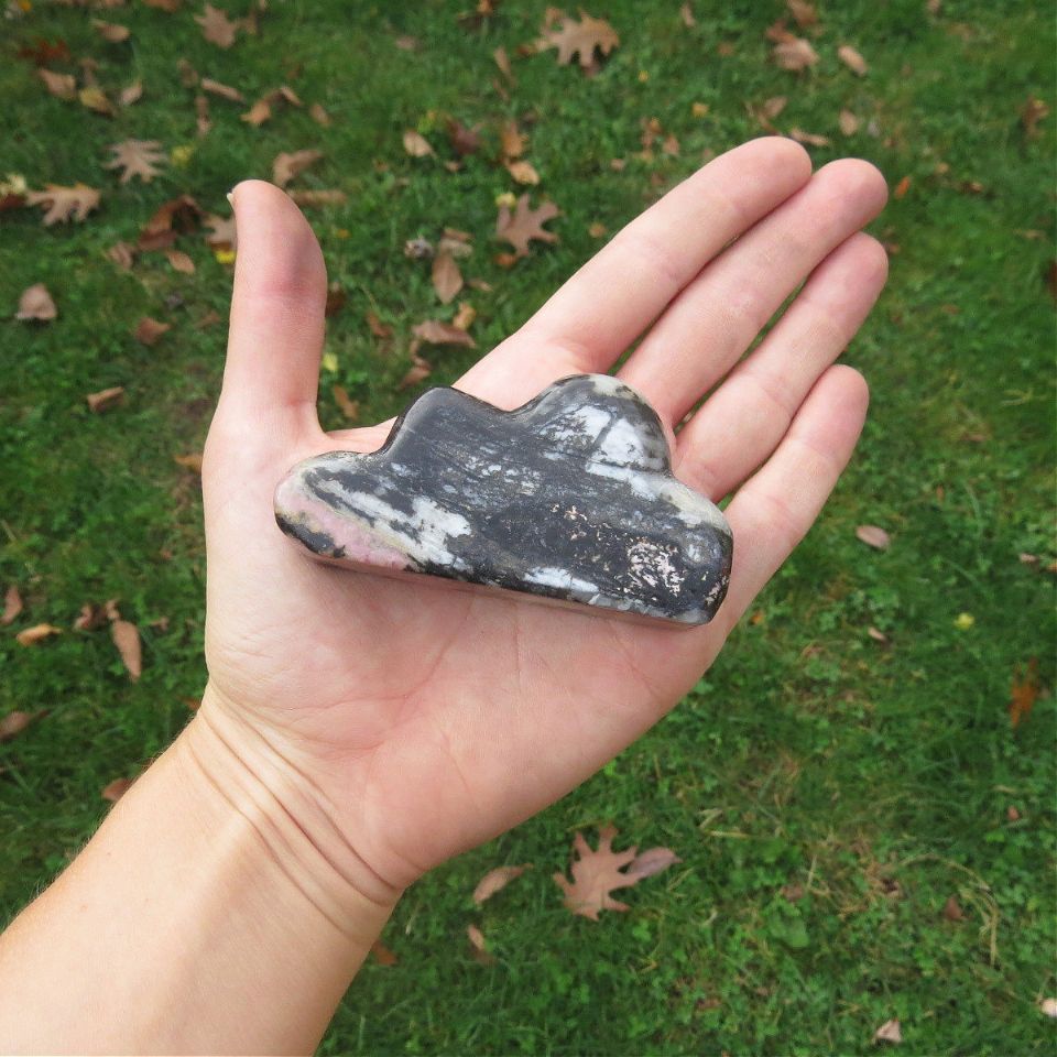 Crystal Cloud Carving - Rhodonite