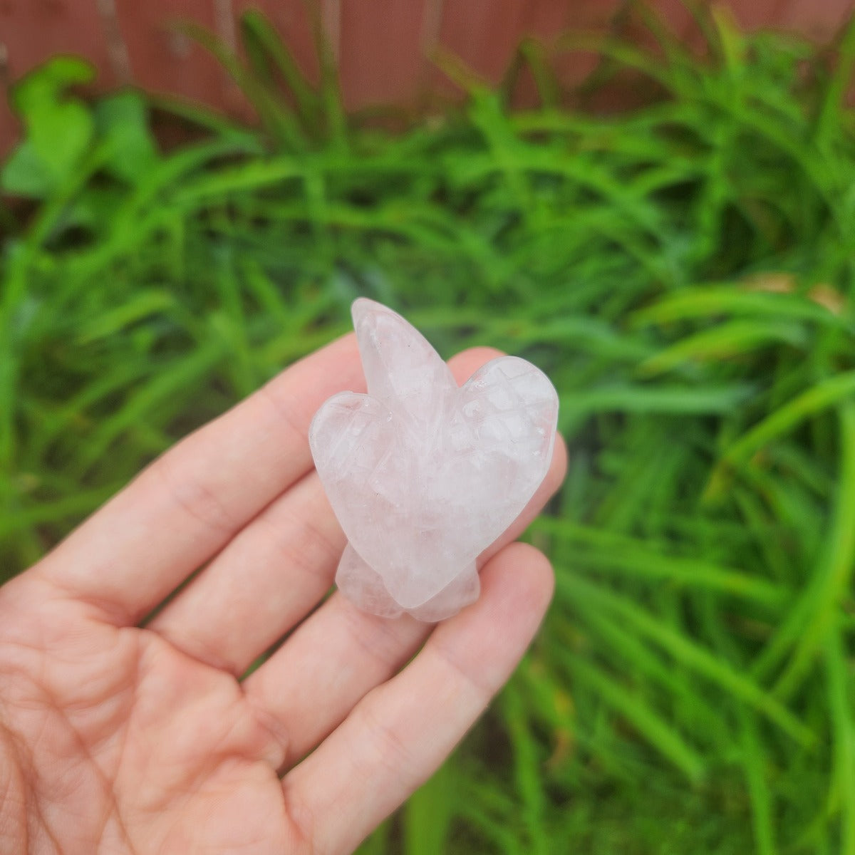 Rose Quartz Stone Eagle Figurine