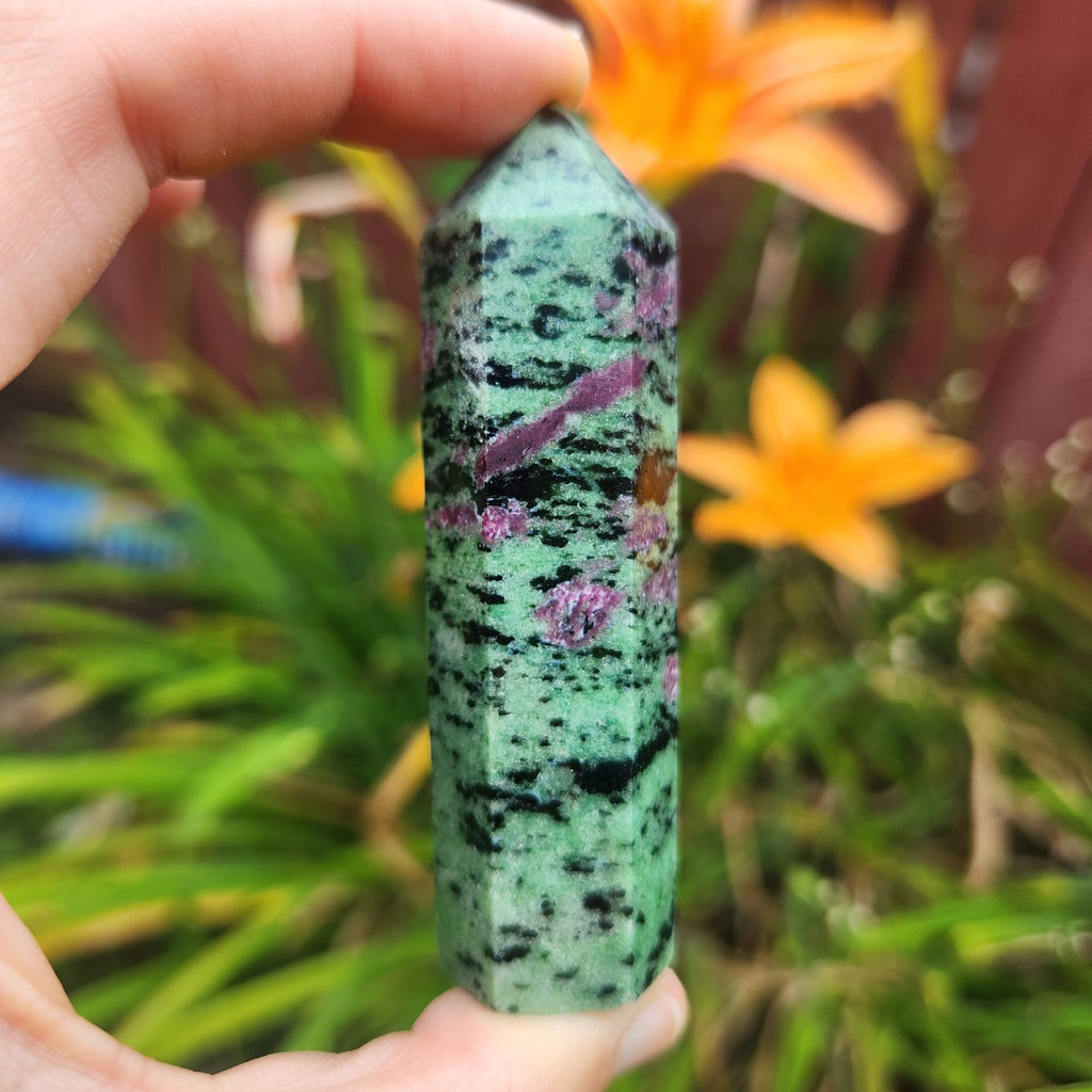 Ruby in Zoisite Crystal Tower Anyolite Stone