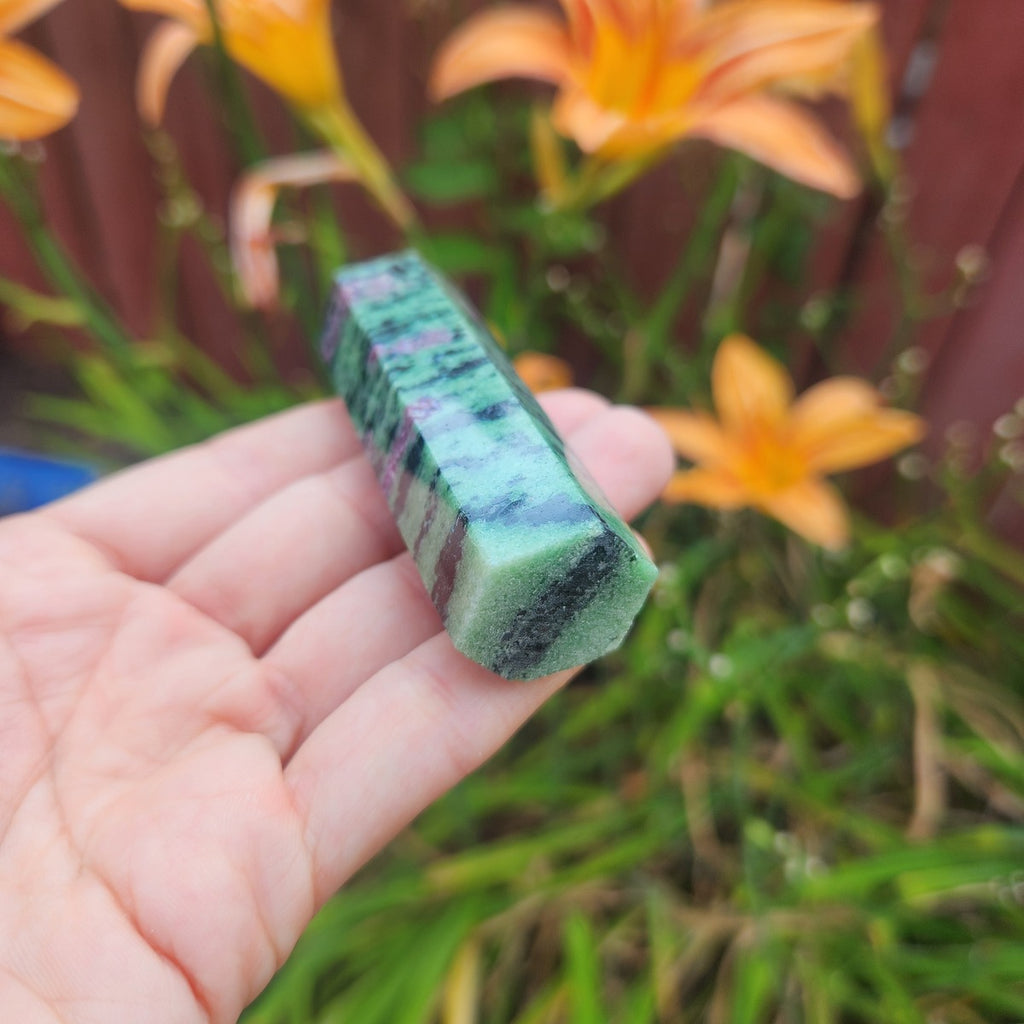 Ruby in Zoisite Crystal Point Tower 2" | Anyolite Stone Tower