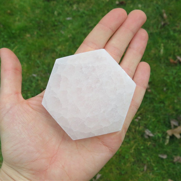 Selenite Crystal Charging Plate Hexagon