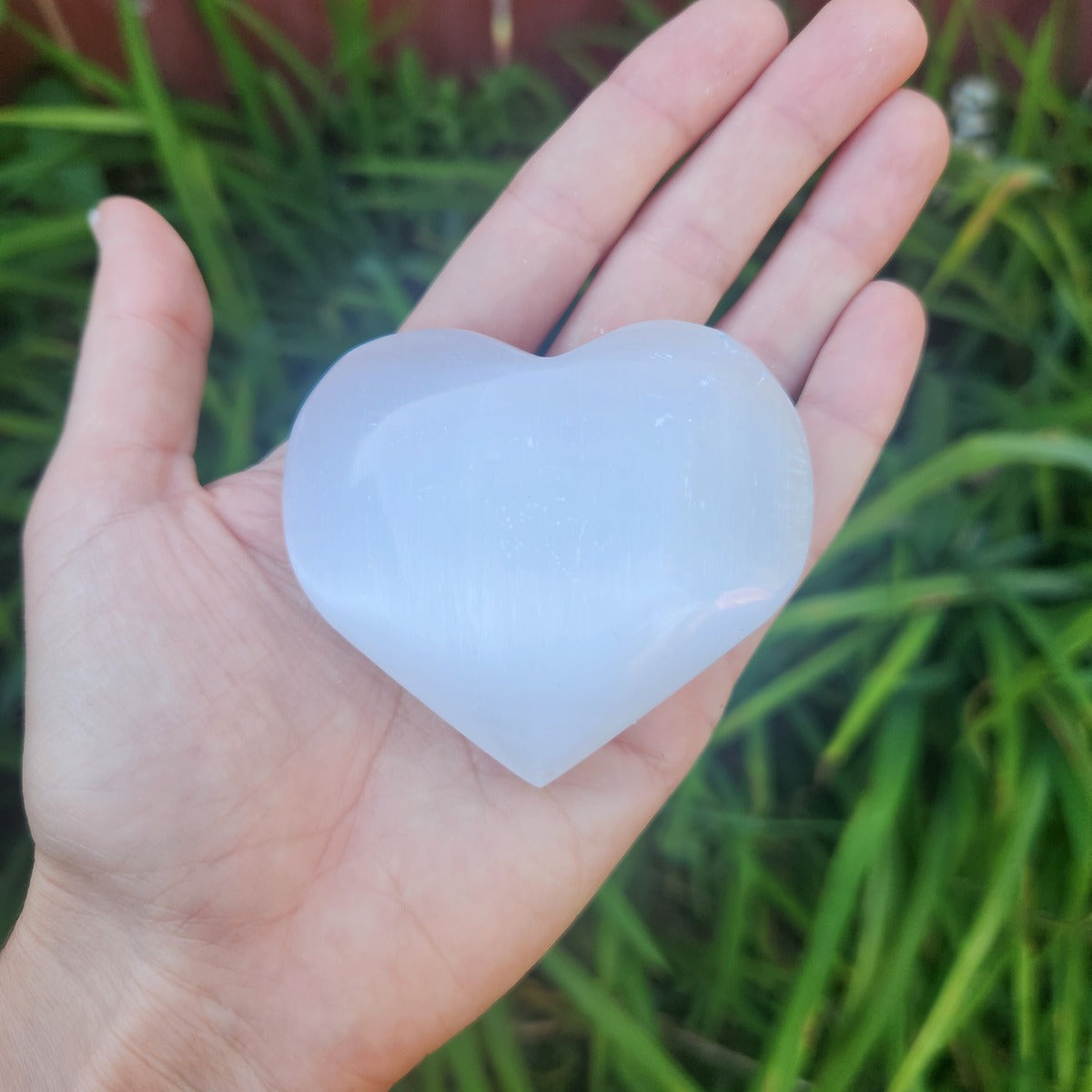 Selenite Crystal Heart Stone