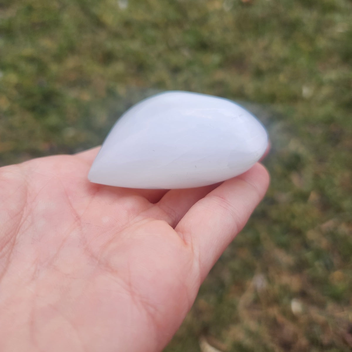Large Selenite Crystal Heart Stone - 2.5" Puffy Heart