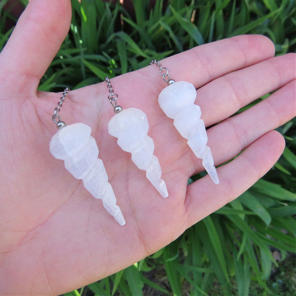 Selenite Crystal Dowsing Pendulum