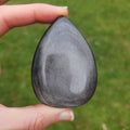 Silver Sheen Obsidian Crystal Teardrop