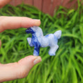 Blue Sodalite Crystal Horse Carving