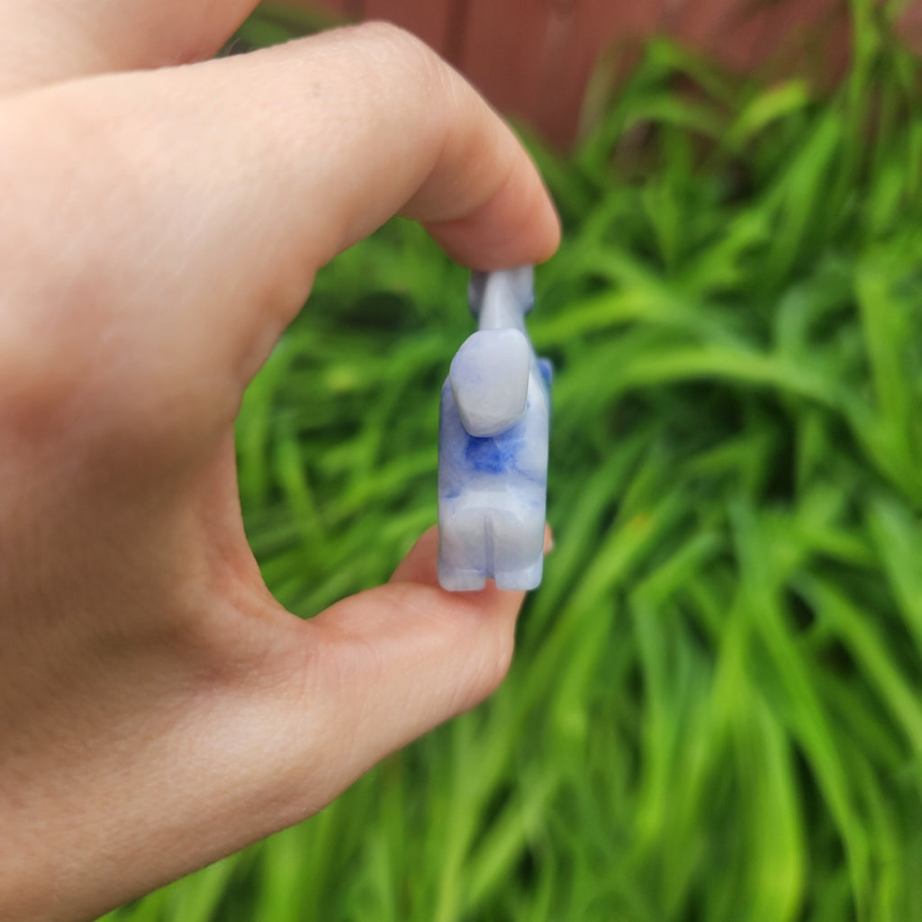 Sodalite Crystal Horse Carving  1.75" Stone Animal Totem Figurine