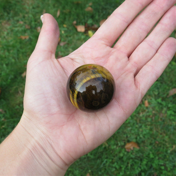 Flashy Tigers Eye Crystal Ball