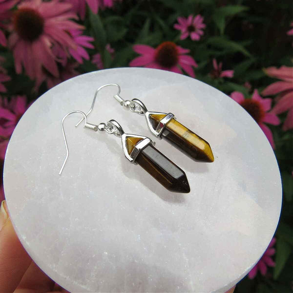 Tigers Eye Crystal Earrings