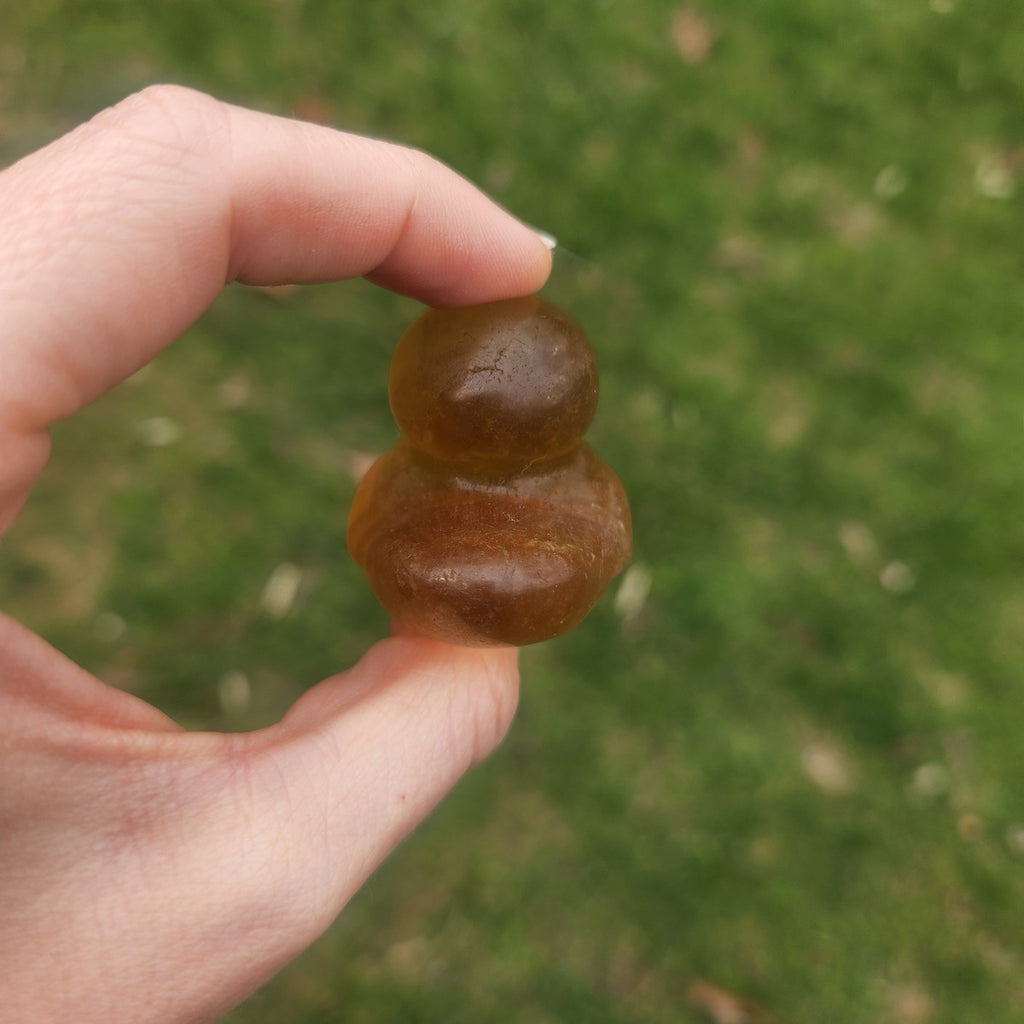 Yellow Fluorite Crystal Duck Figurine 1.5" | Crystal Animal Carving