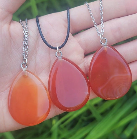 Carnelian Crystal Necklaces