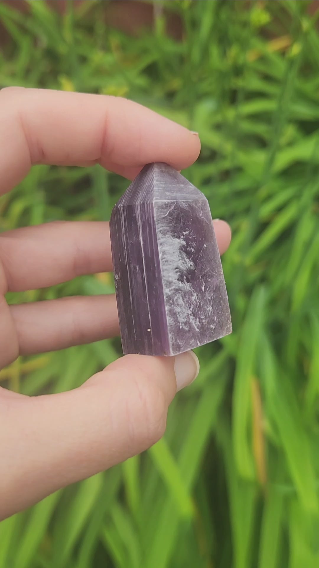 Lepidolite Crystal Point Standing Tower