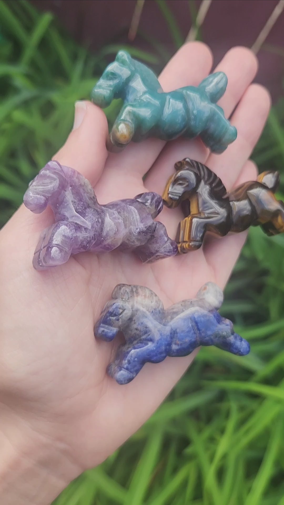Crystal Horse Animal Stone Carvings